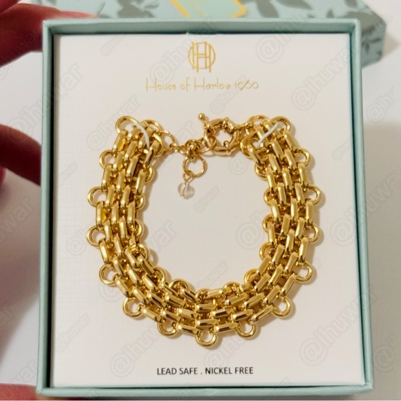 House Of Harlow 1960 Chain Linked Bracelet New in Box - Picture 7 of 13